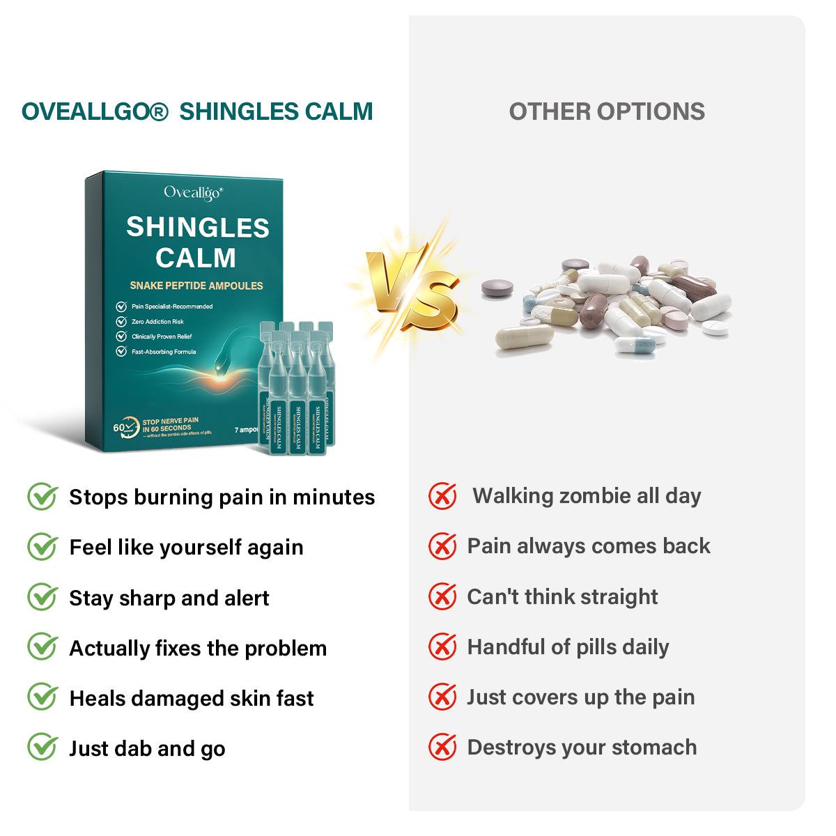 Oveallgo® Shingles Calm Snake Peptide Ampoules