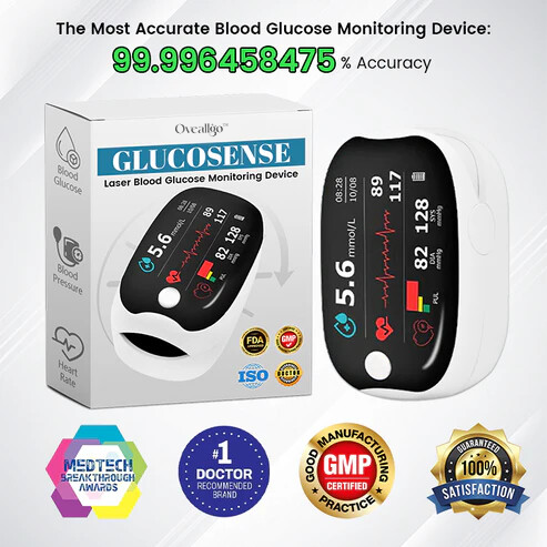 Oveallgo™ Ultra GlucoSense Laser Blood Glucose Monitoring Device (Made in USA)