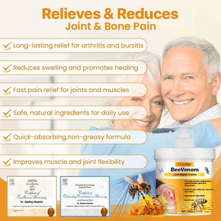 ✅Official Store: Oveallgo™ EX BeeVenom Joint Repair Cream👨‍⚕️Orthopaedic Association (AOA) Approved