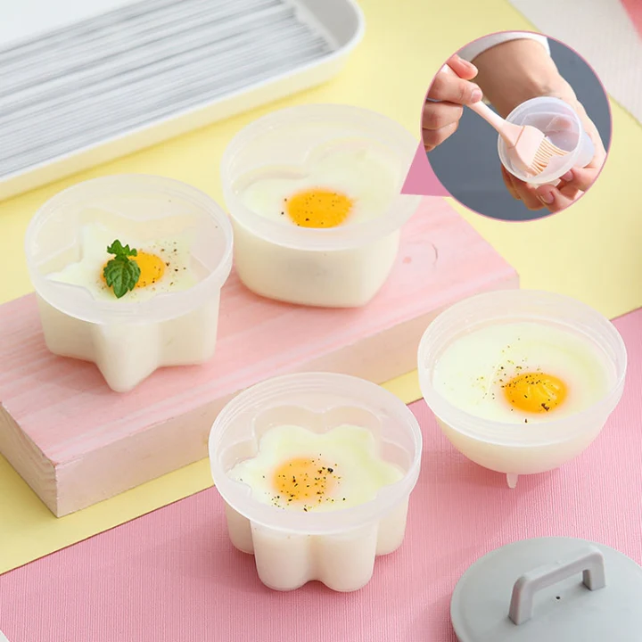 iRosesilk™ Easy 4 Shape Multi-Use Poached Egg Mold Set
